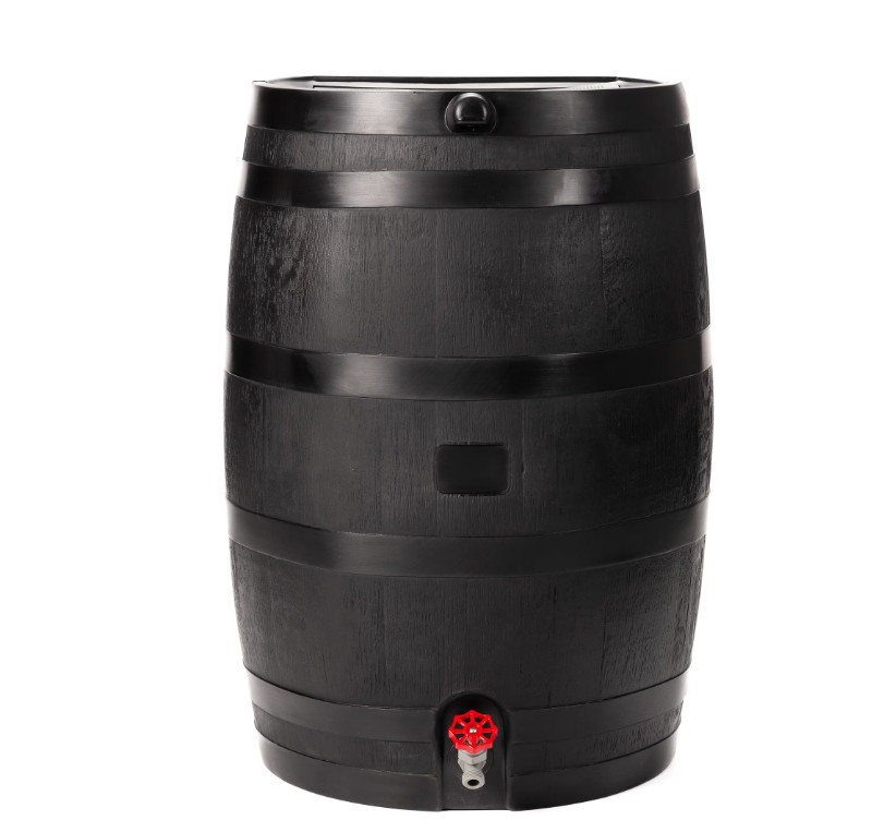 SALE RTS Home Accents Polyethylene 50 Gallon Flat Back Eco Rain Barrel