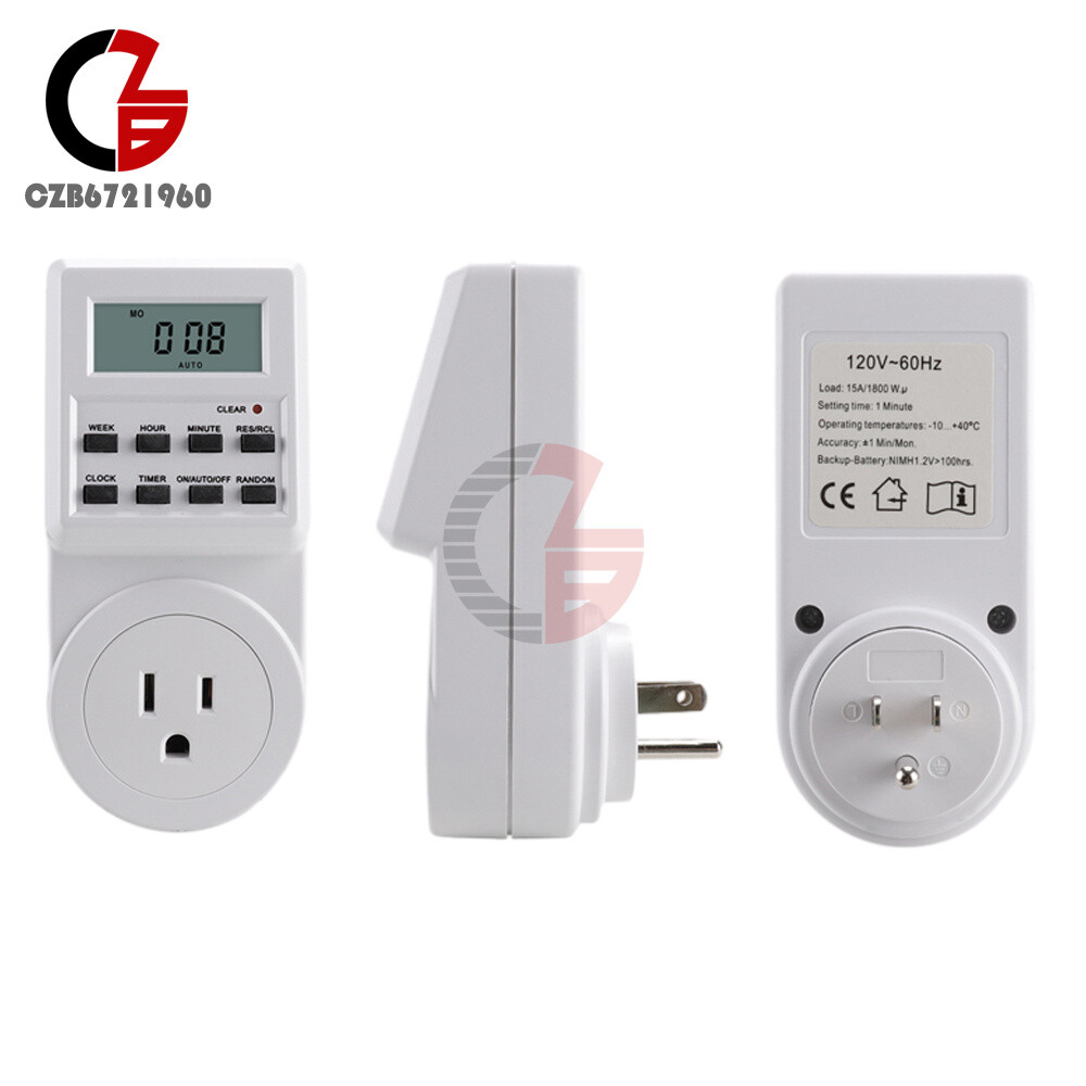 Programmable Electrical Plug-in Power Socket Timer Switch Outlet Time 50Hz/60Hz
