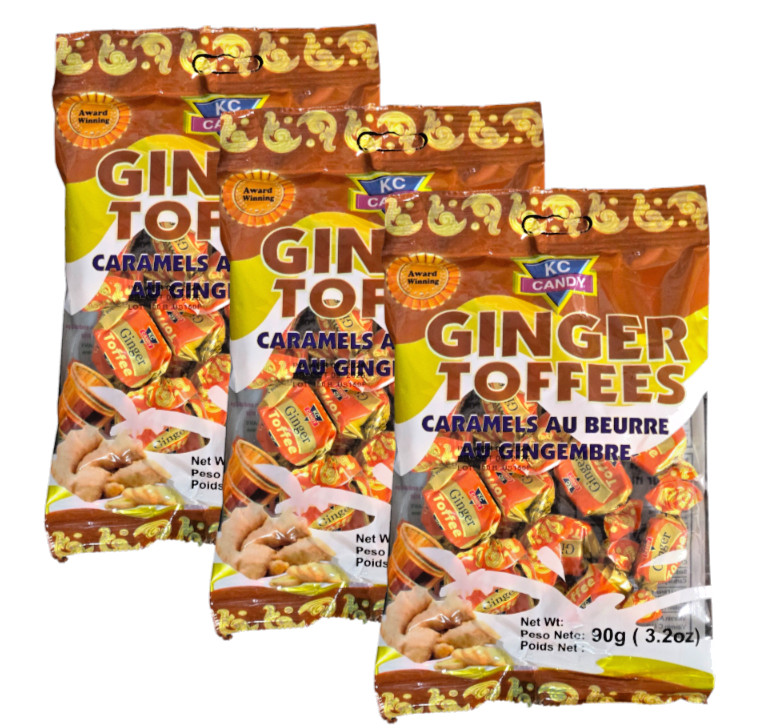 KC Candy Ginger Toffees – 3 pack – 90 g
