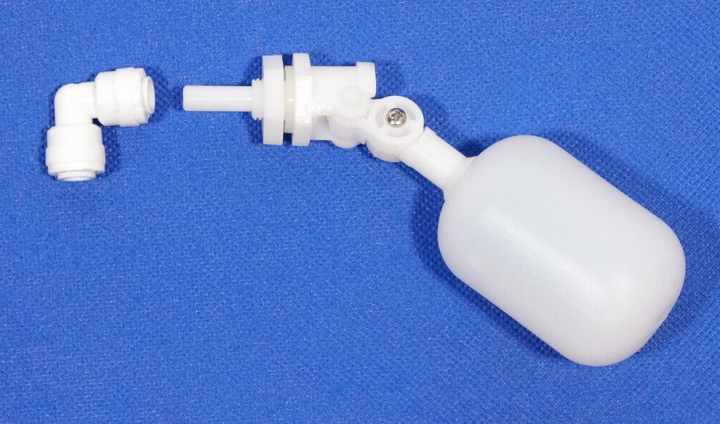 Tank Shutoff Float Ball Valve For 1/4 Push To Connect Drinking Water Tubing Fish