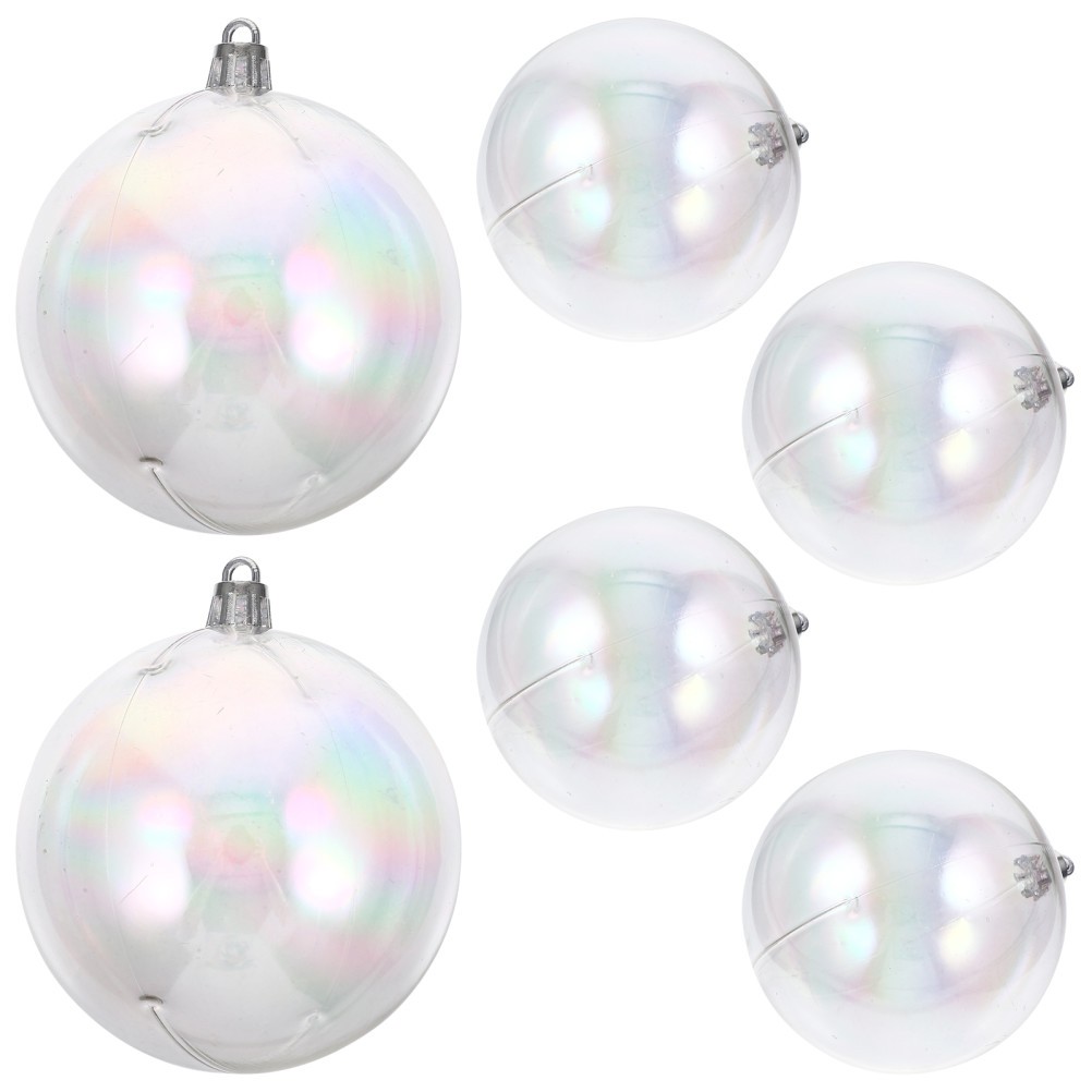Decorations for Tree Plastic Iridescent 6Pcs 3.54×3.14×3.14in