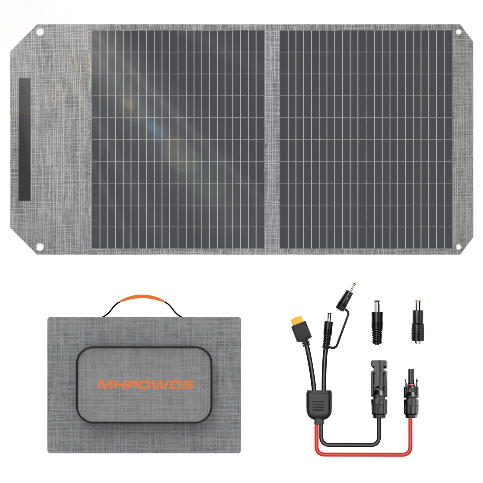 MHPOWOS 100W 200W 400W Watt Solar Panel Blanket Portable Foldable Solar Suitcase