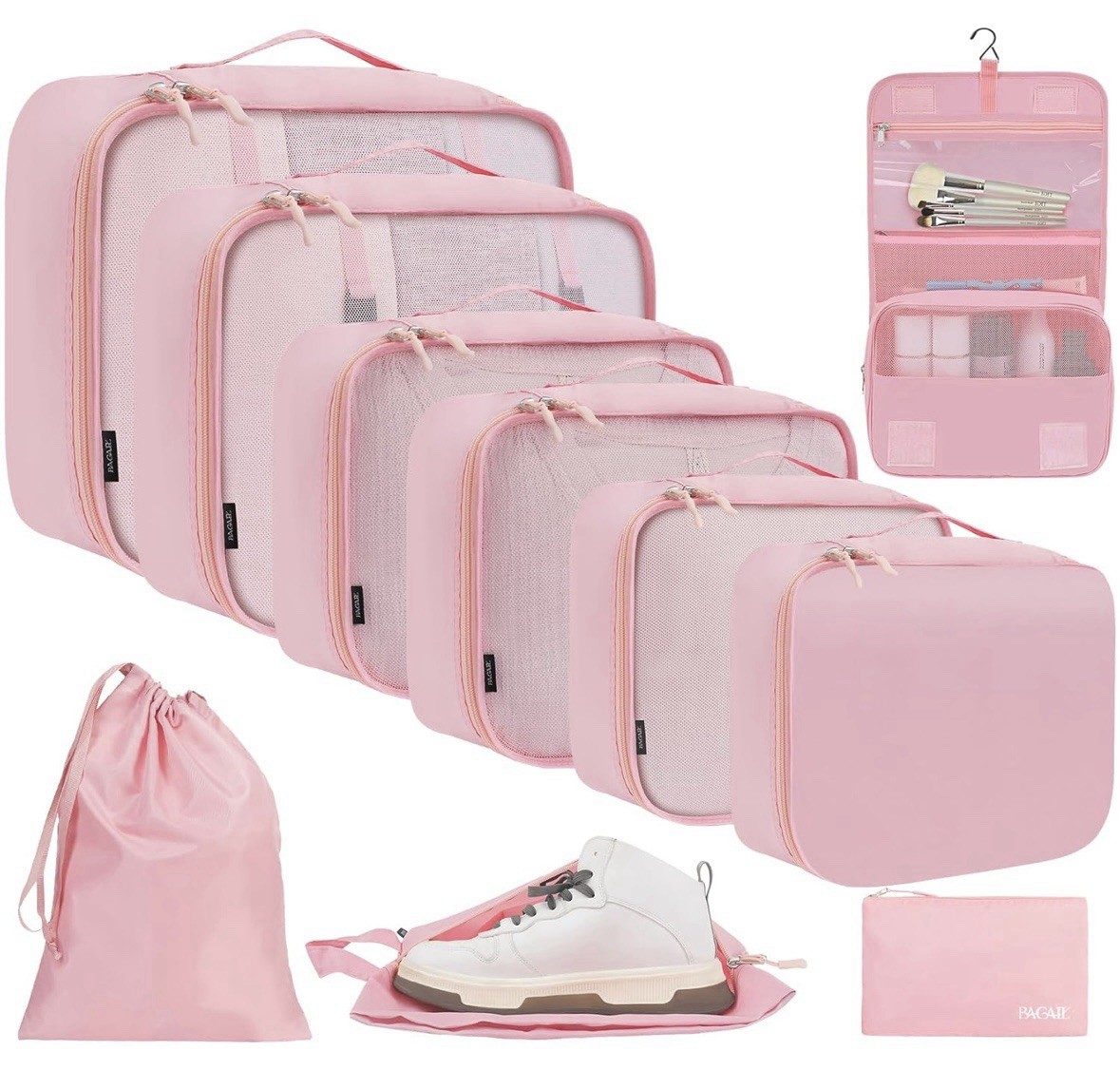 10 Set Packing Cubes Luggage Packing Organizers for Travel Accessories