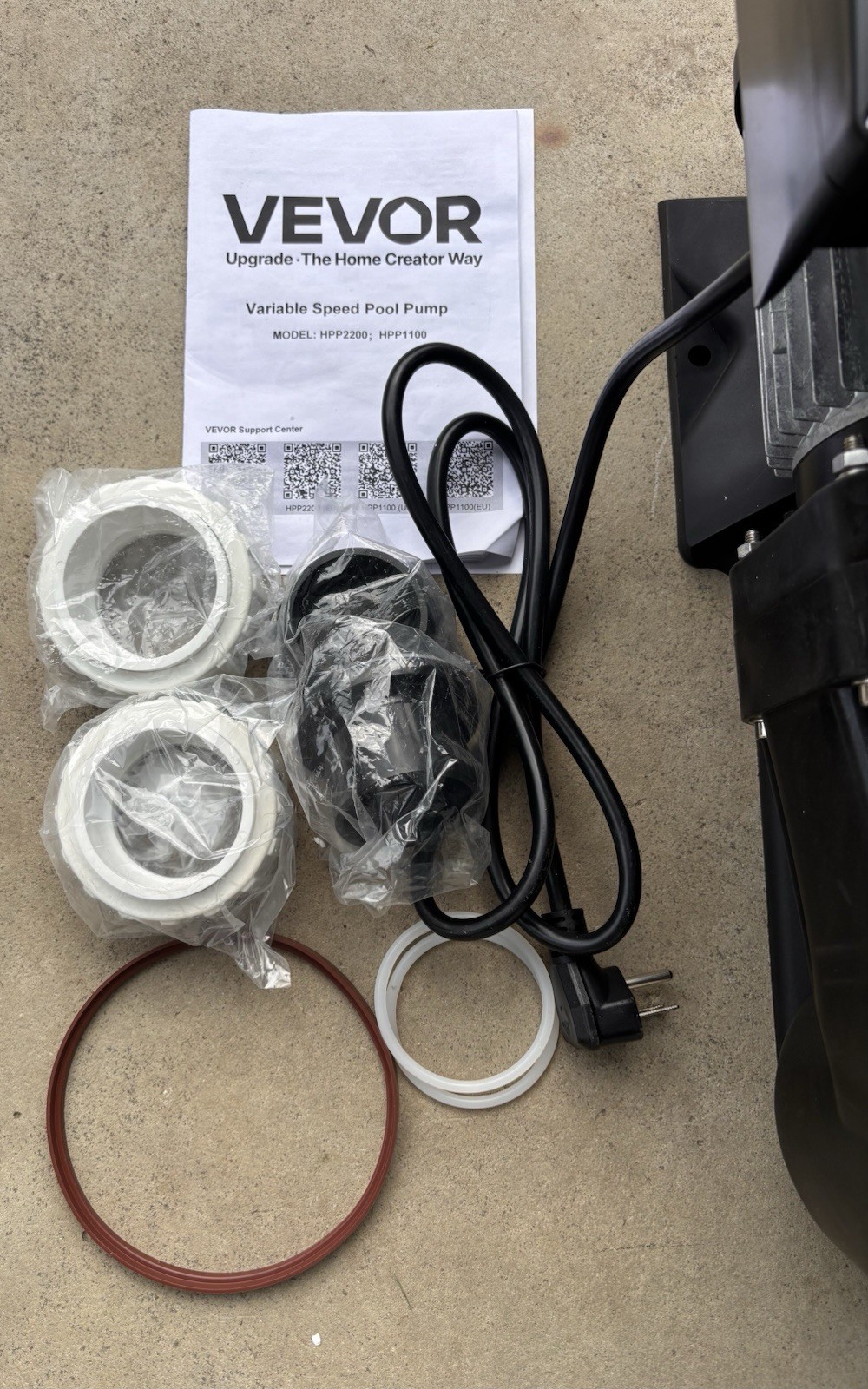 VEVOR Variable Speed Pool Pump 3 HP 220V 190 GPM Swimming Pool Pump ••••••••••