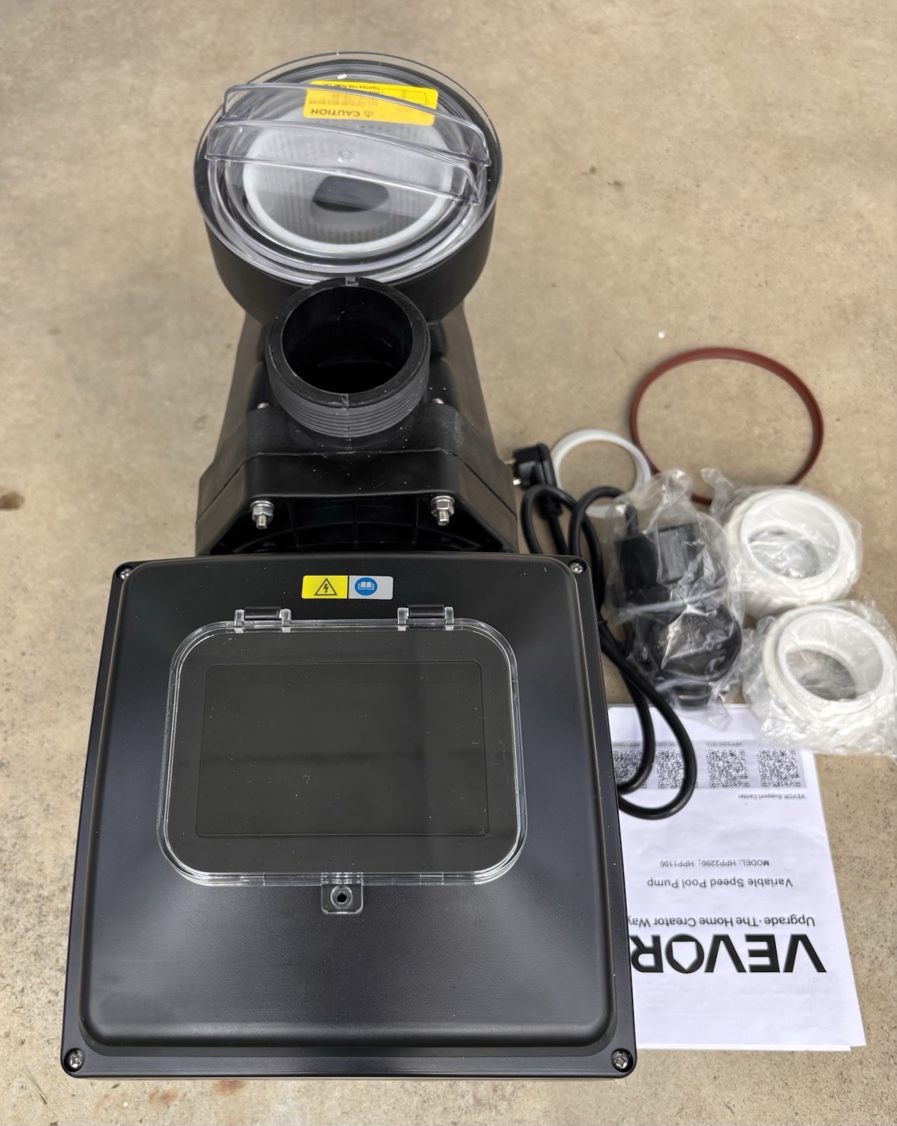 VEVOR Variable Speed Pool Pump 3 HP 220V 190 GPM Swimming Pool Pump ••••••••••