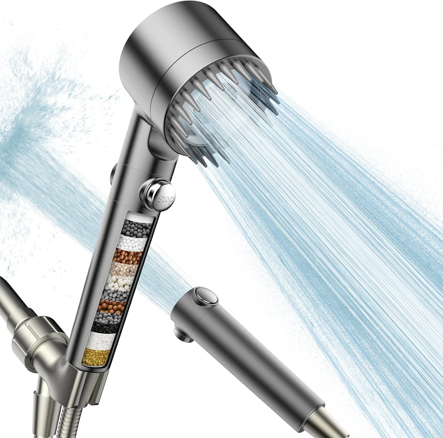 High Pressure Shower Head with Handheld Spray Combo,18 Stage Filtered ShowerHead