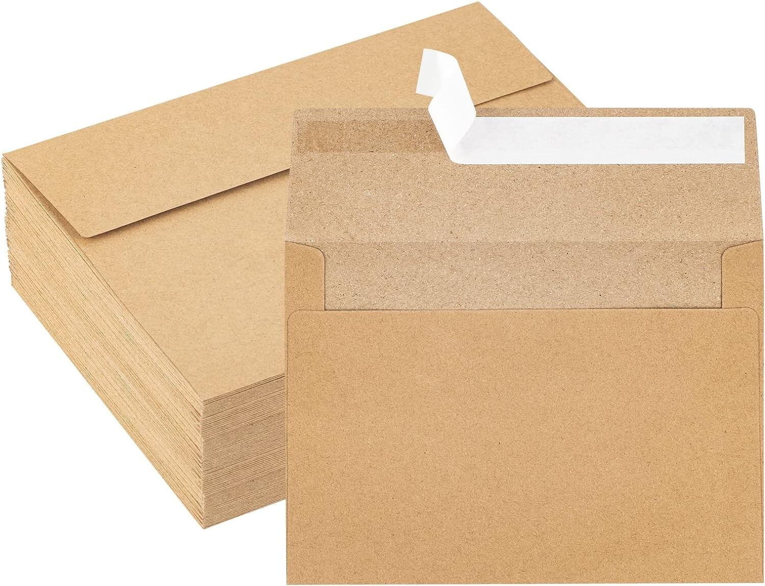 Brown Kraft Envelopes 5×7 A7 5.25×7.25 Self Seal Invitation Envelope 50PK 115g