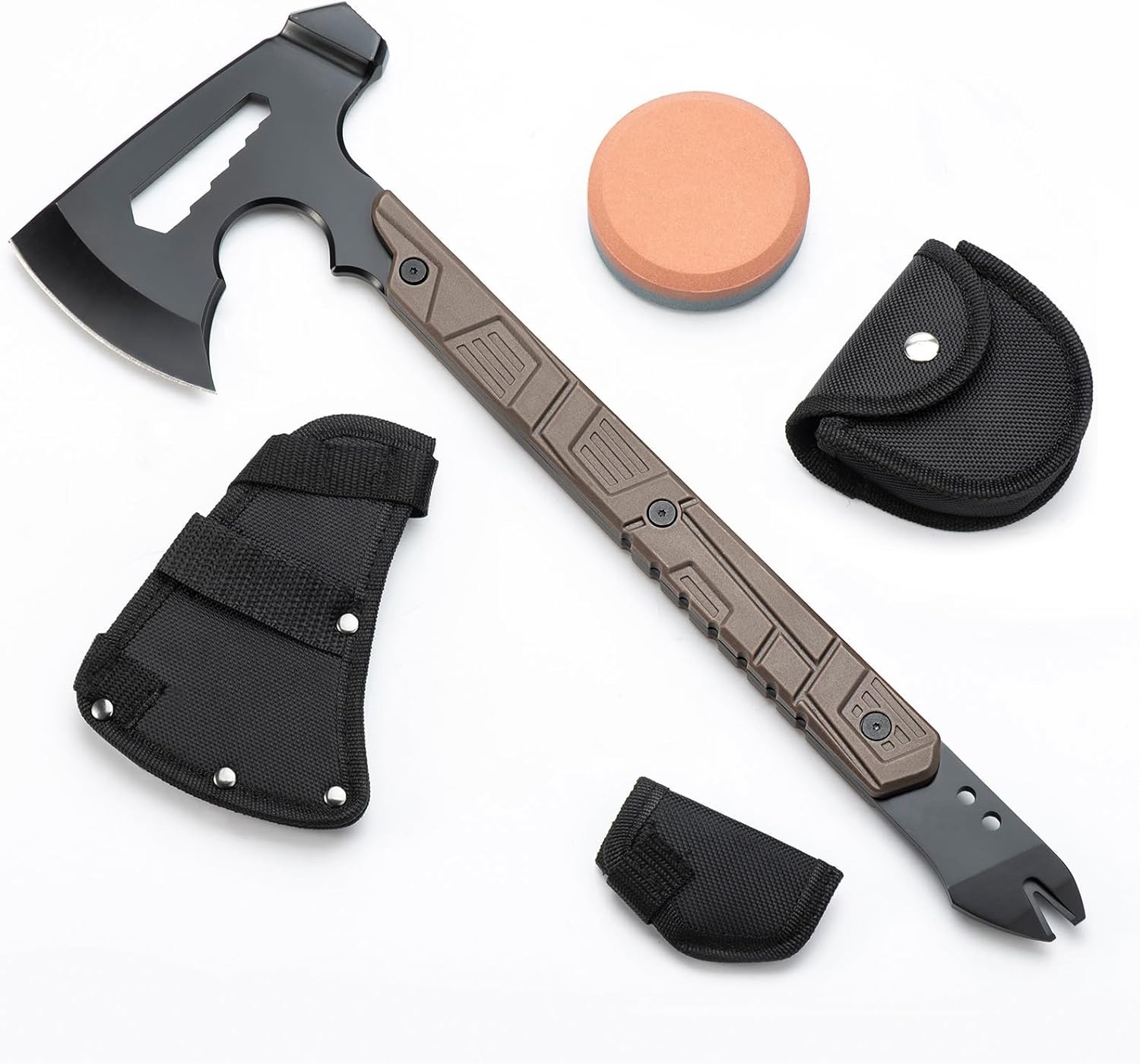 Camping Axe – 17″ Camping and Survival Hatchet with Sheath and Sharpening Sto…
