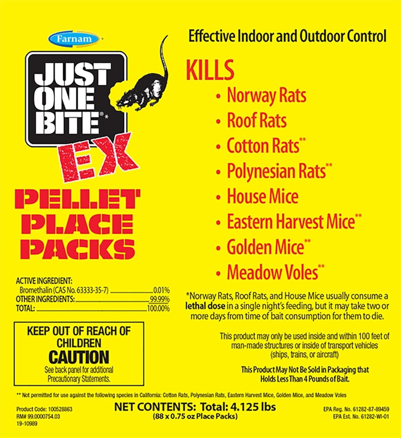 Effective Bromethalin Rodent Control Chunks 88ct – Easy Use for Rural Areas