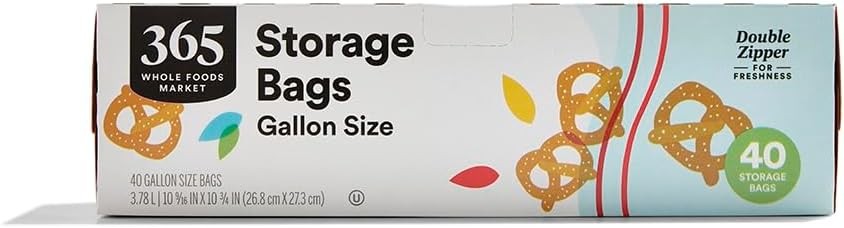 365 Whole Foods Market Gallon Storage Bags 40 Count