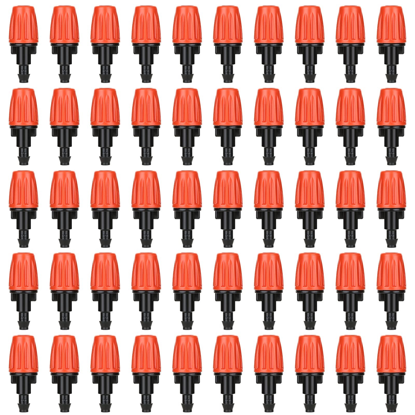 50 Pcs Drip Irrigation Spray Emitters, Adjustable Atomizing Nozzles,1/4 Inch …