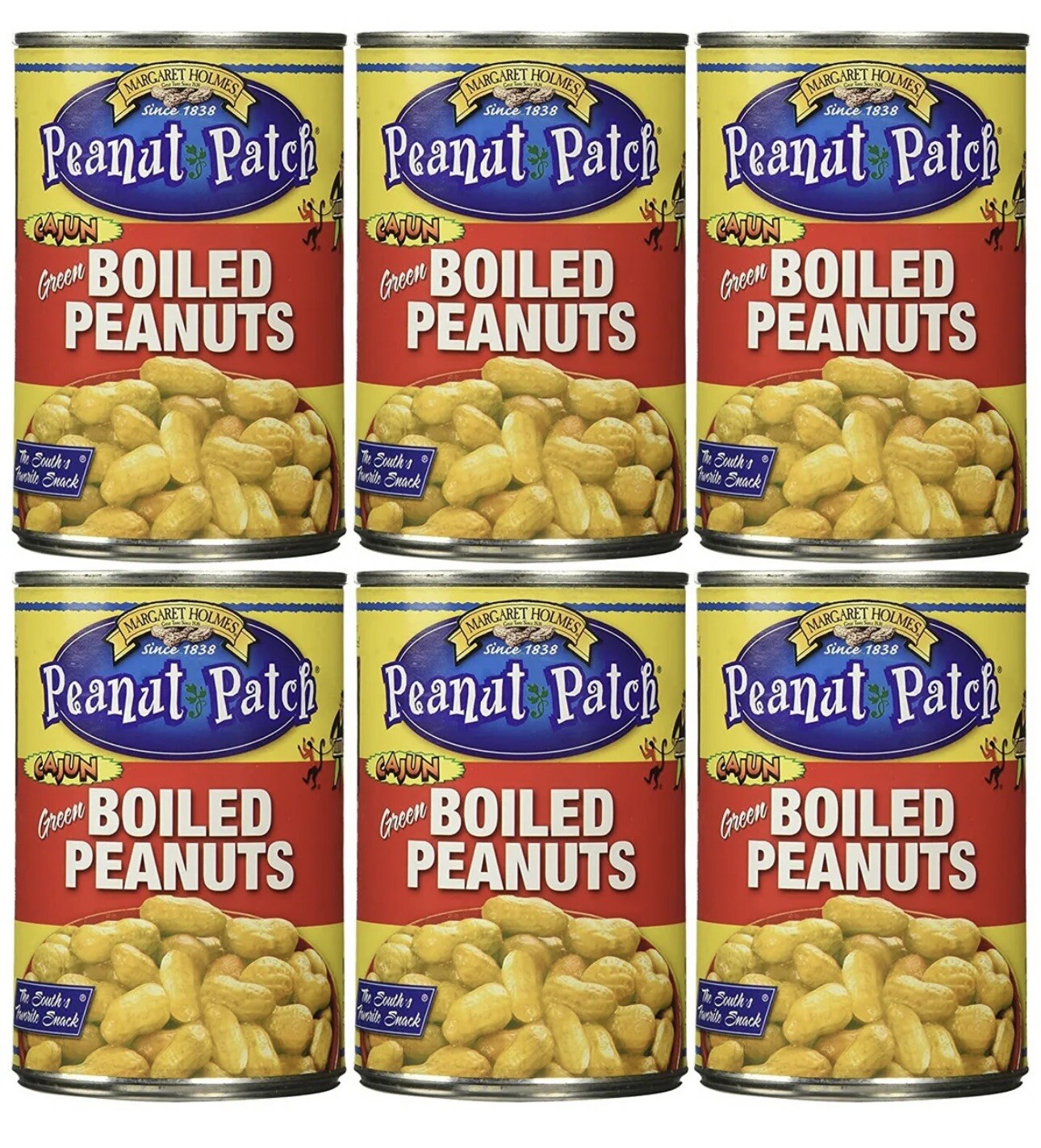 Cajun Boiled Peanuts, (13.5oz cans) 6 Pack – Peanut Patch FREE SHIPPING!!!