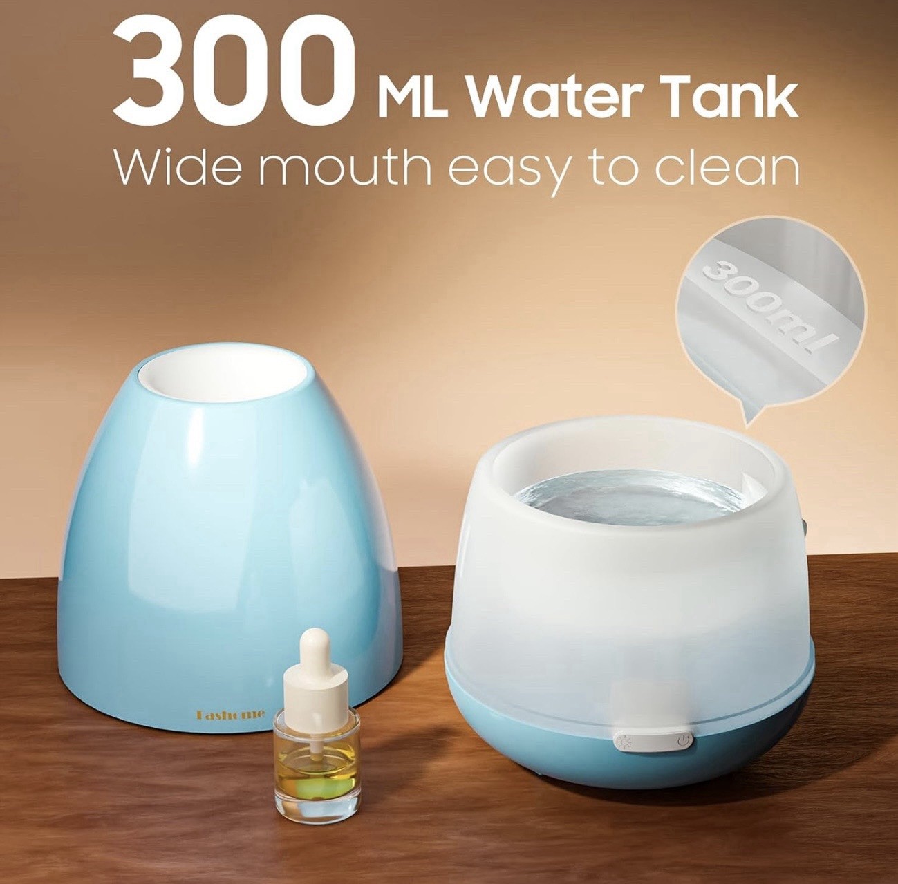 300ml Aromatherapy Scent Diffuser 7 Color LED Auto Essential Oil Diffuser