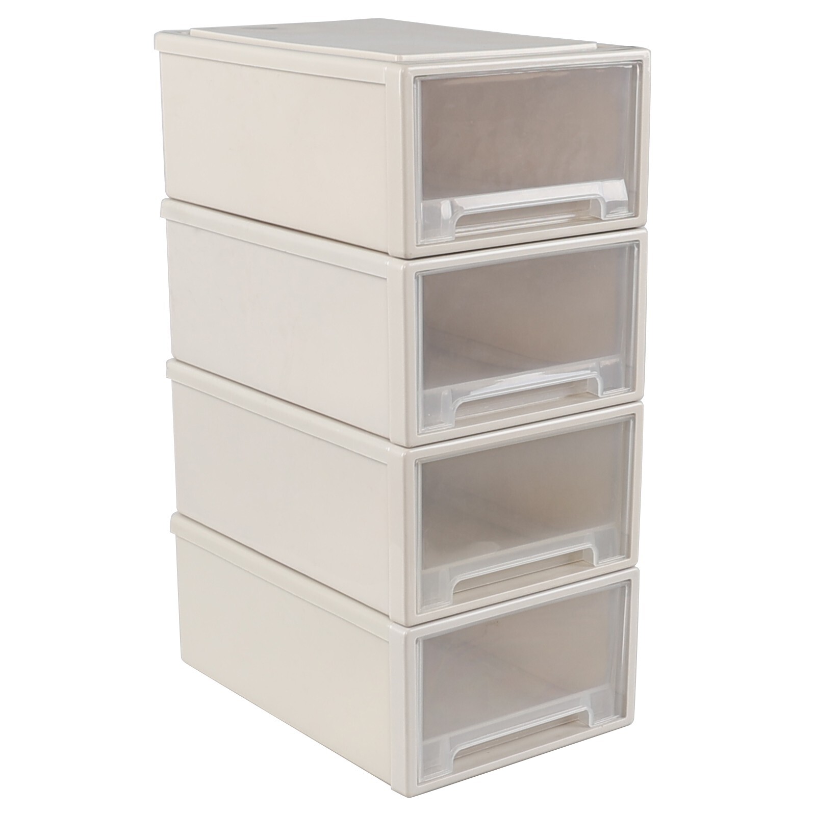 Cand 12 Quart Stackable Plastic Drawers, Plastic Compact Stacking Storage Unit