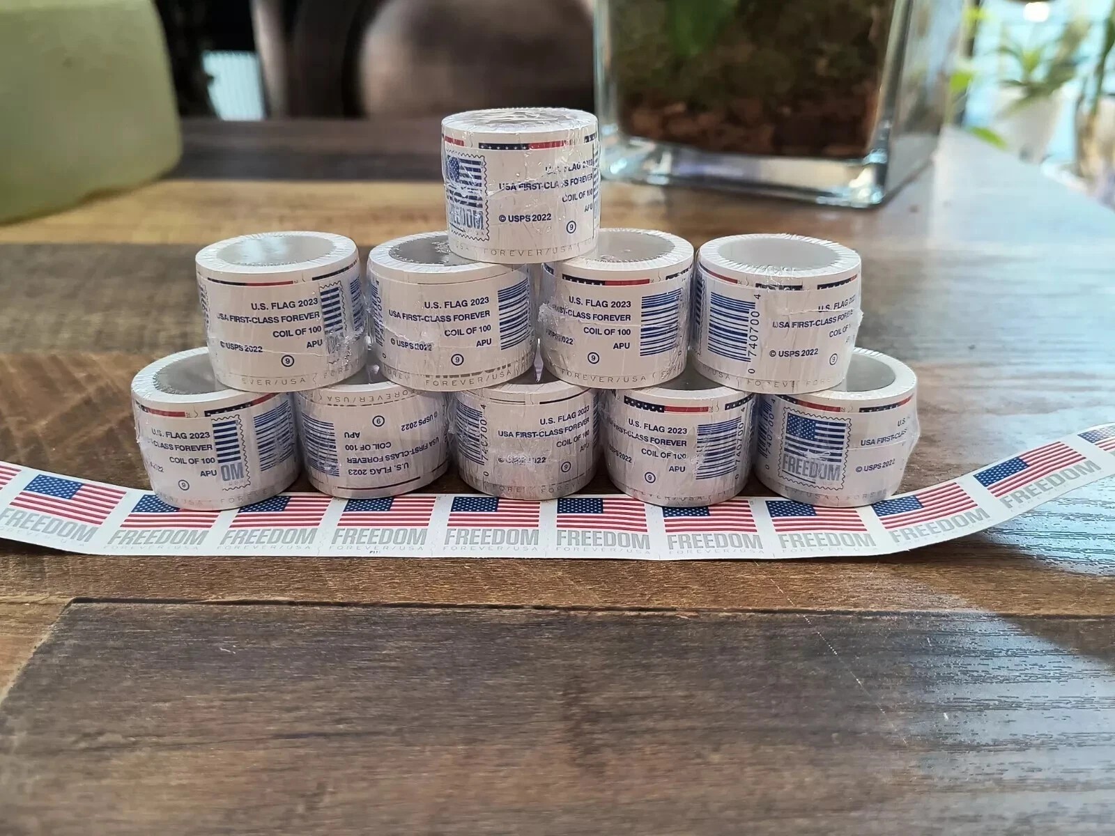 10 rolls of 2023 US New Stamps Collection (totaling 1000 USPS)
