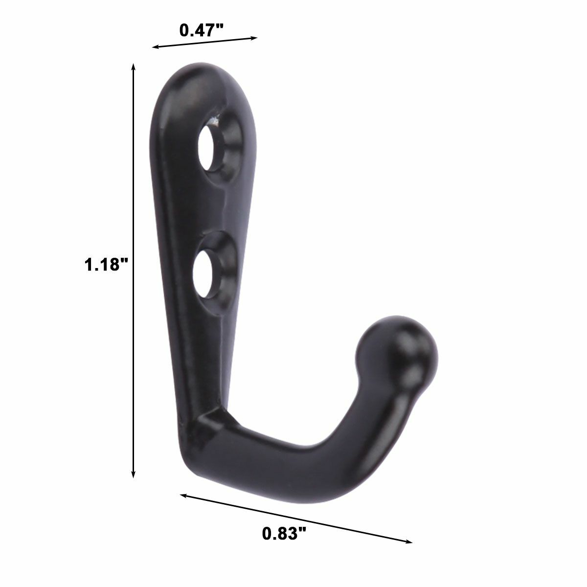 Wall Mounted Hook Robe Hooks Single Coat Key Hanger Holder With Pieces Screws US