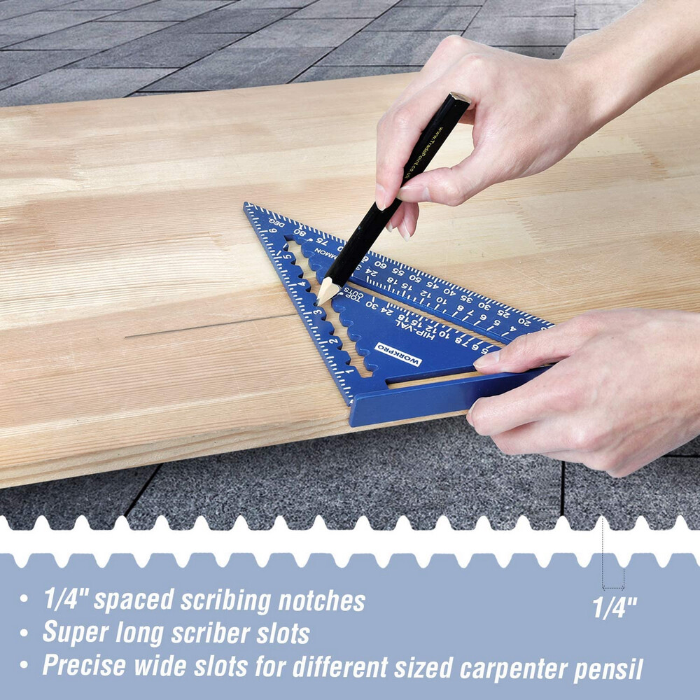 WORKPRO Rafter Square and Combination Square Tool Set Rafter Square Layout Tool
