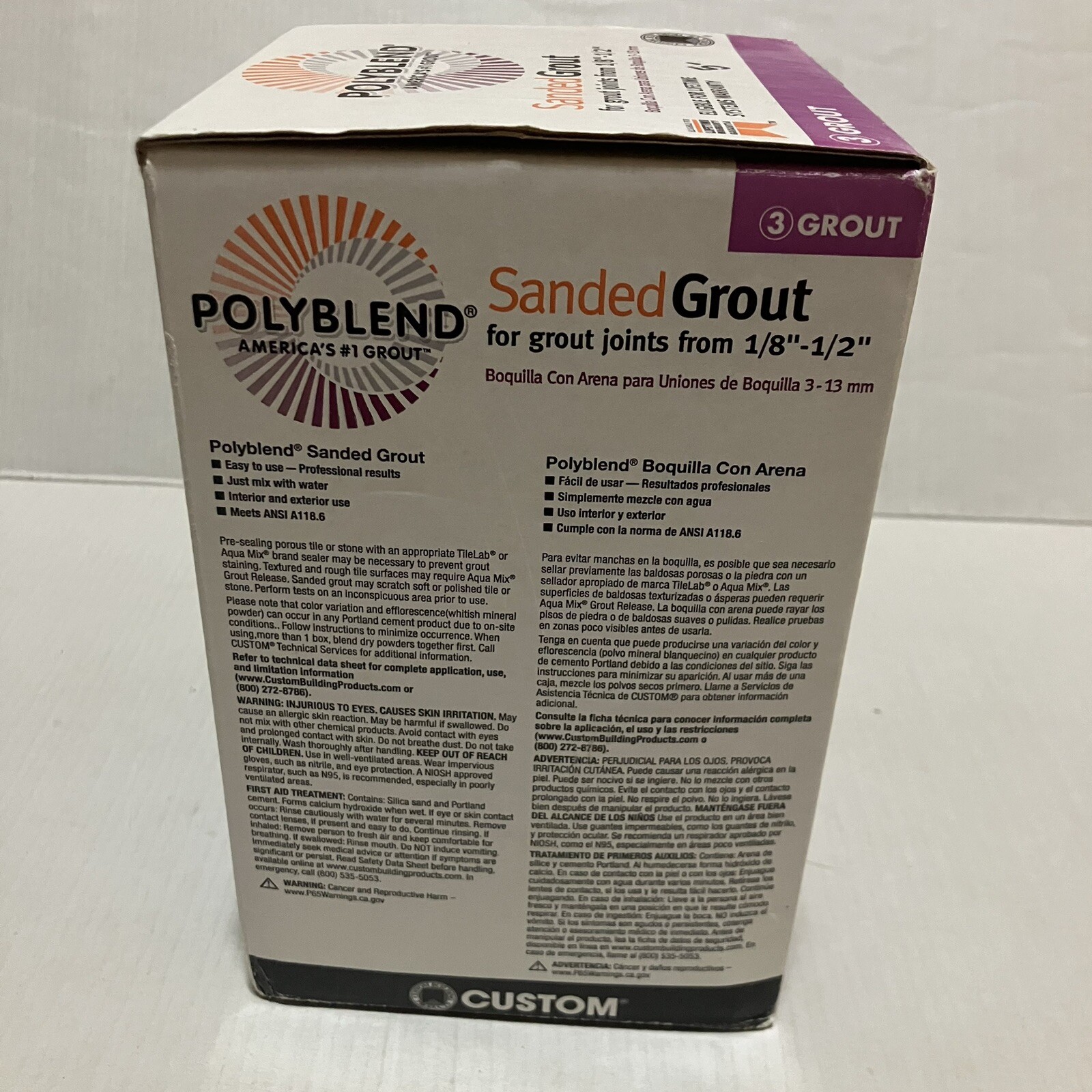 Polyblend sanded grout #165 Delorean Gray 7 Lbs