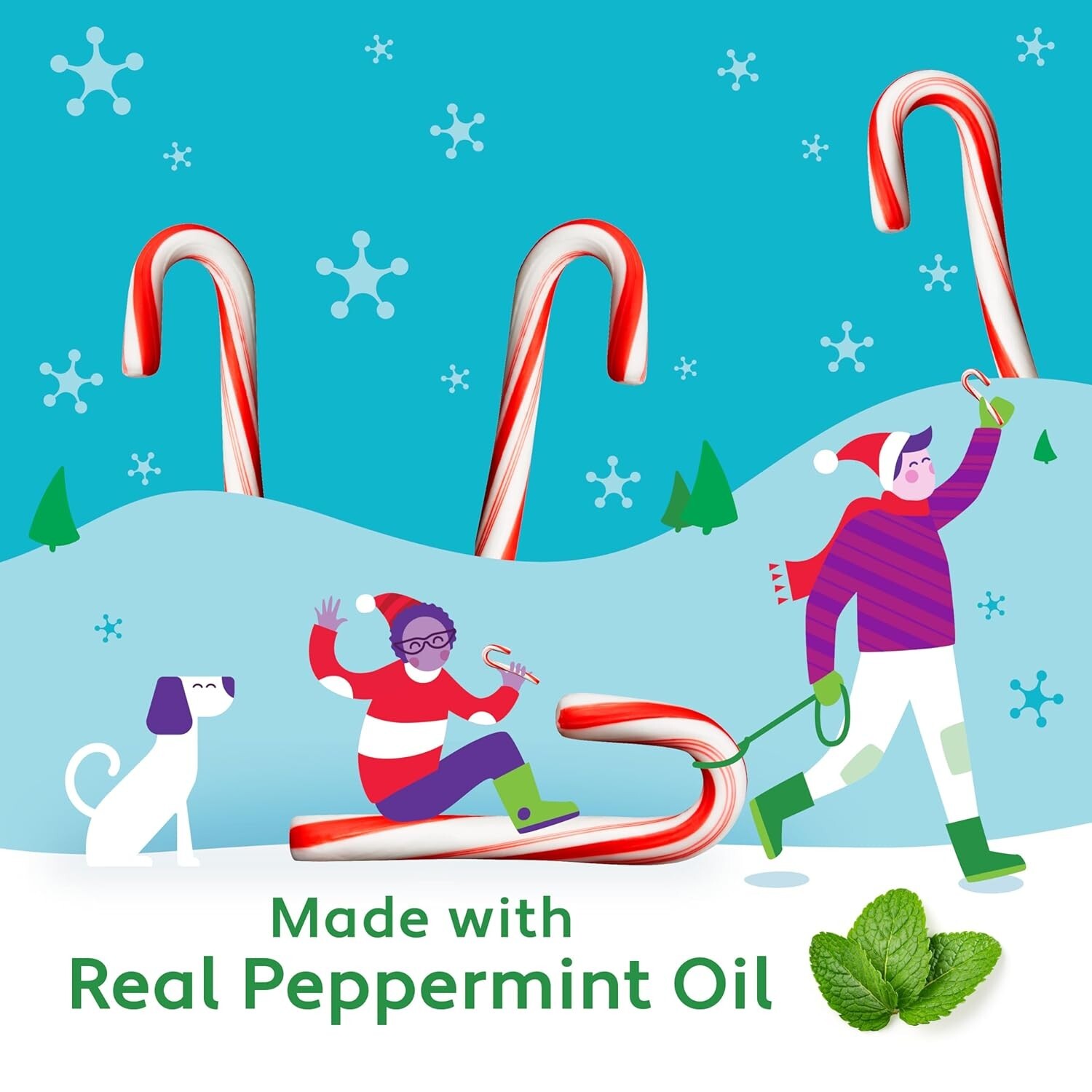 (6-Pack) Brach’s Mini PEPPERMINT Candy Canes 35-Count Individually Wrapped x9/25