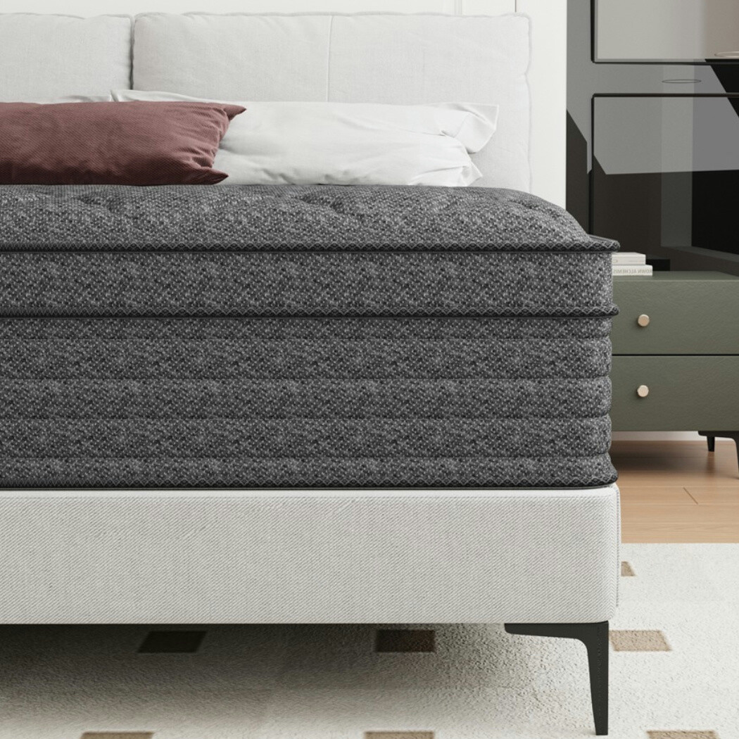 12/14 Inch Memory Foam Spring Hybrid Mattress In A Box Twin Full Queen King Gray