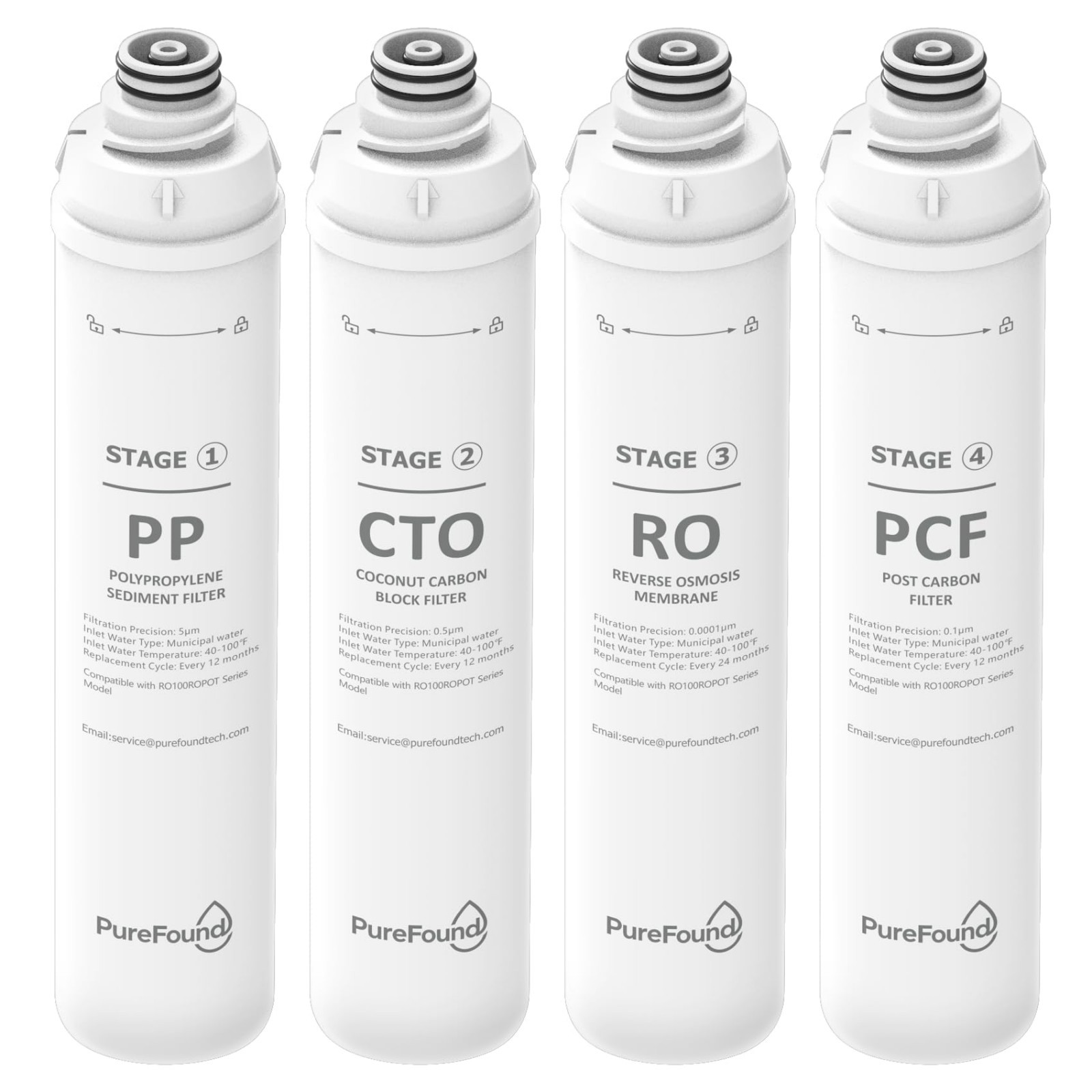 2pk RO100ROPOT CTO & PCF Filter For Bluevua ROPOT 6-12 Month