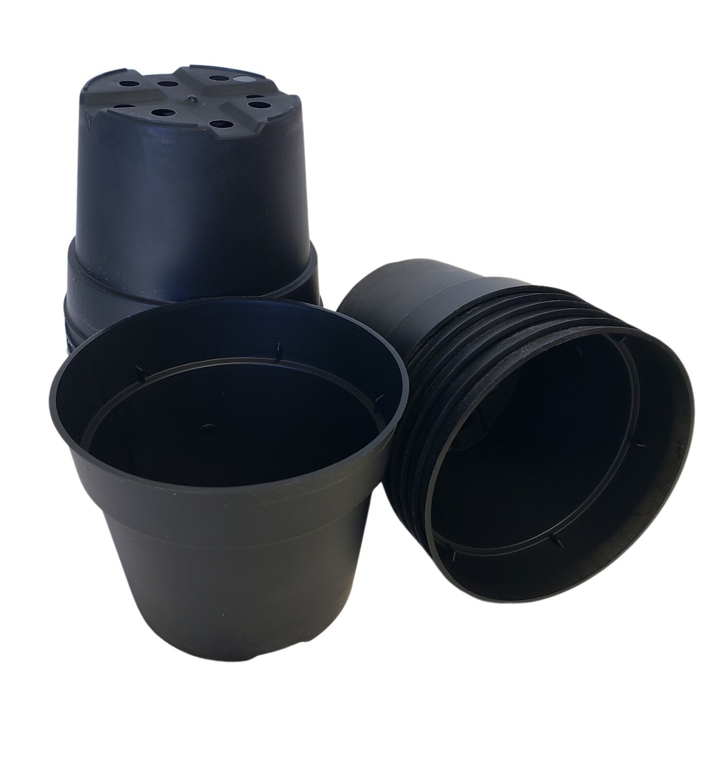 4.5 inch HEAVY-DUTY BLACK Round Nursery Pots – Plastic African Violet – azalea