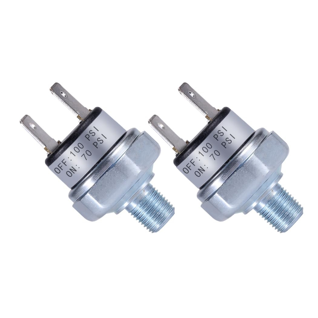 Air Compressor Pressure Switch 70-100 PSI 1/8″-27 NPT 24V 12V DC 110V 120V 240V