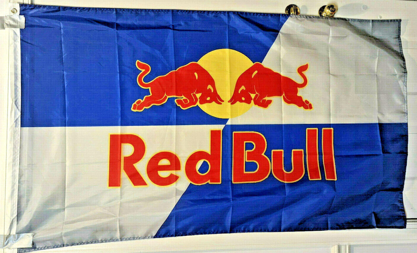 Red Bull Logo Flag Banner 3×5 ft Mancave Garage Flag MX/SX