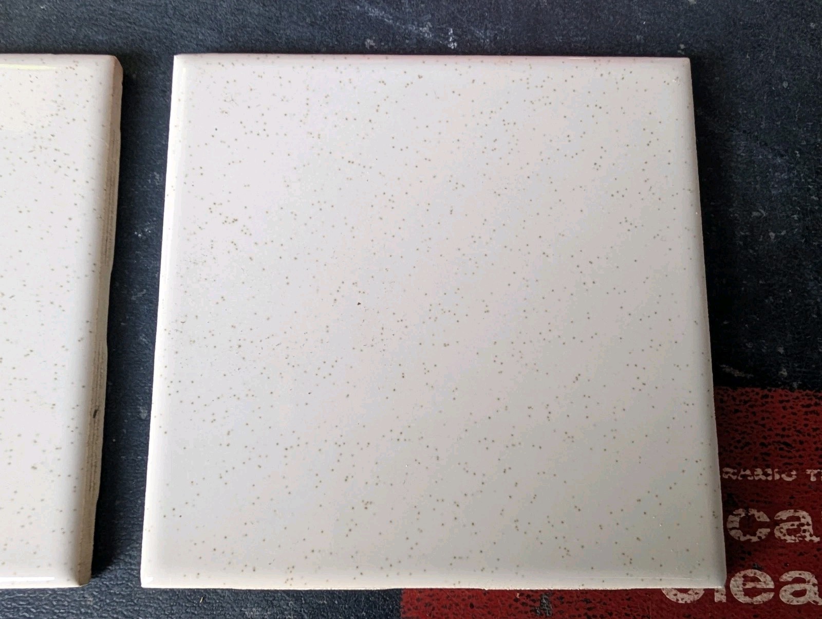 NOS Wenczel Ceramic Tile 4 5/16″ Square Gold Sparkle #401 Gloss Finish