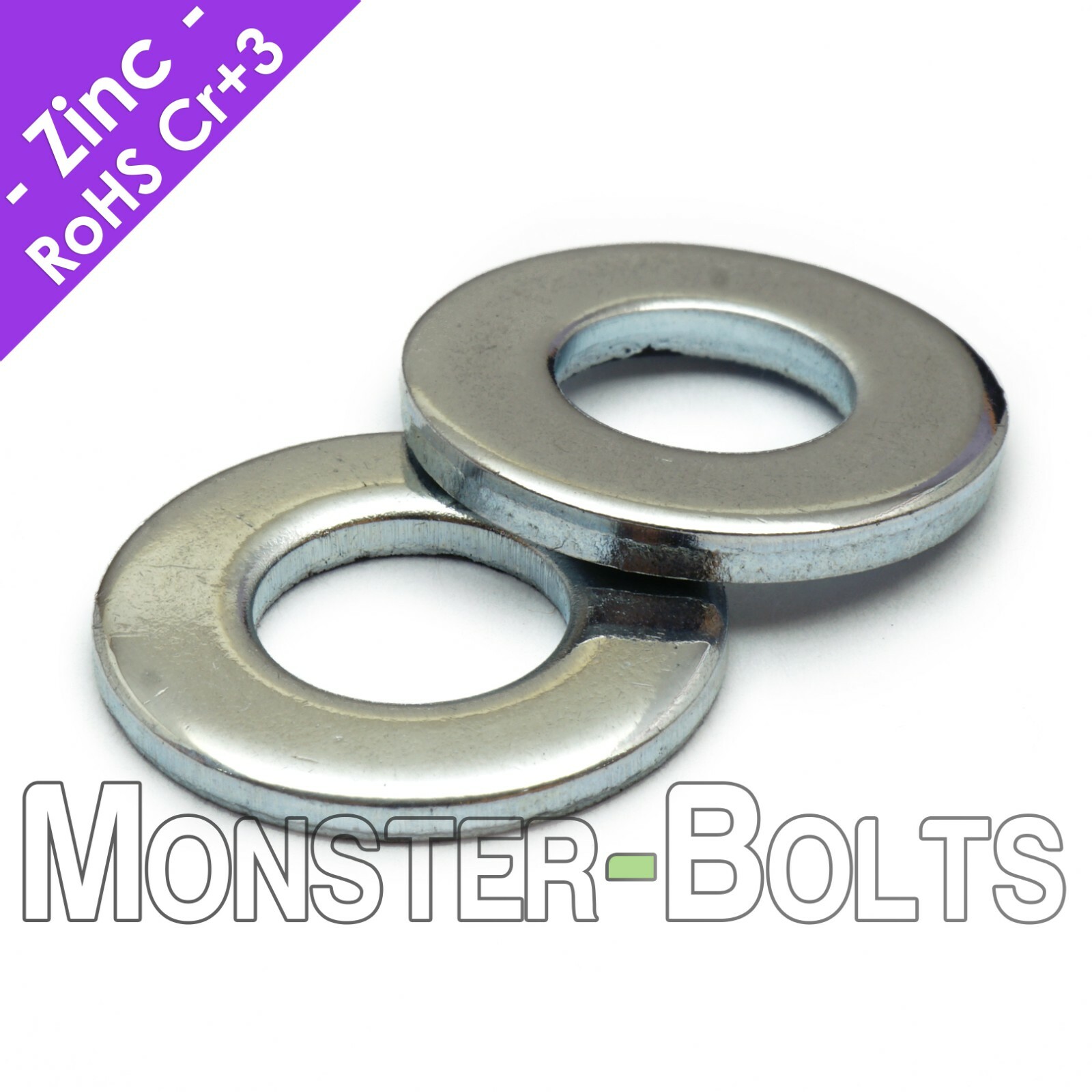 Flat Washer Zinc Plated 10.9 Steel DIN 125A 200 HV – M3 M4 M5 M6 M8 M10 M12