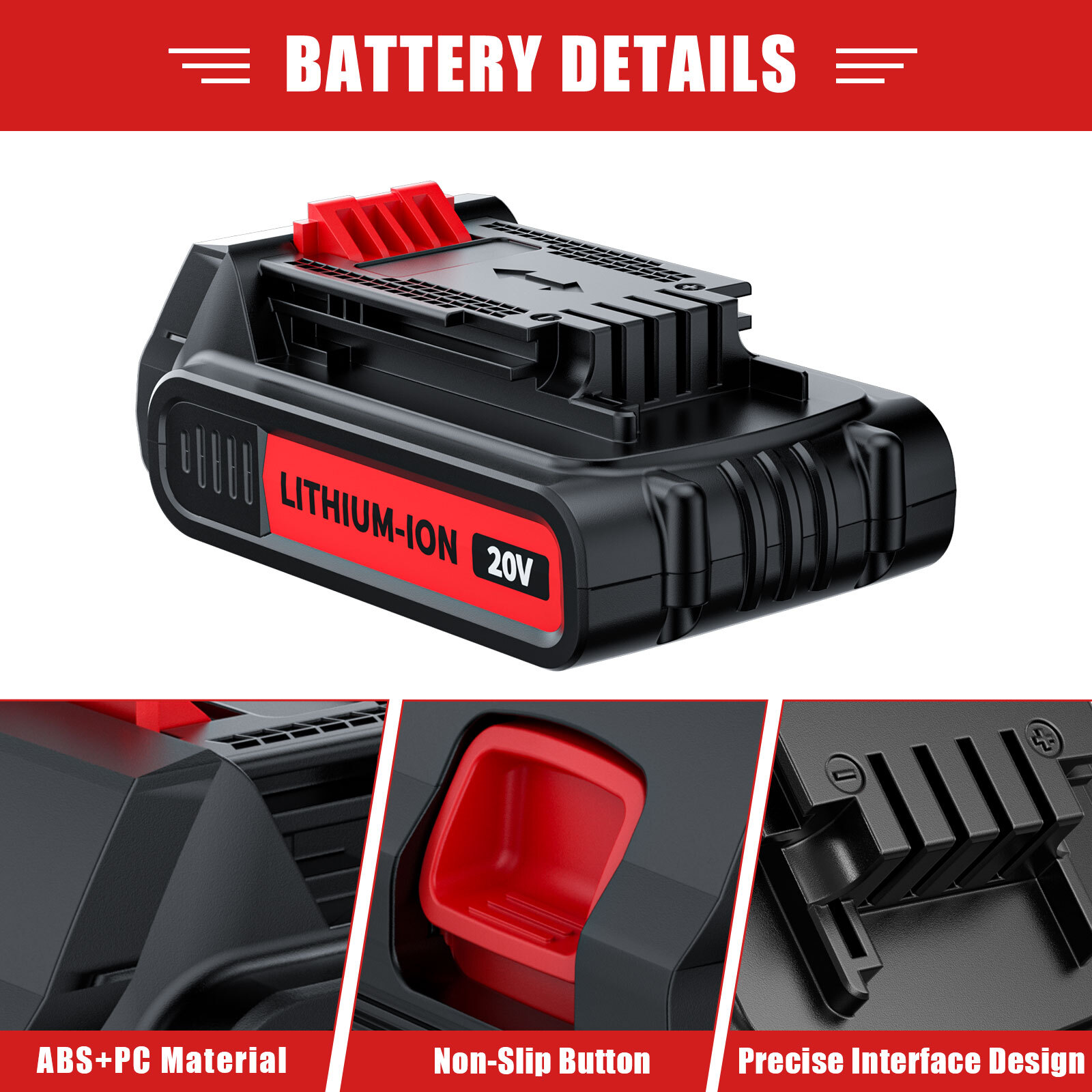 20V replacement for Black and Decker 20 Volt Lithium LBXR20 LB20 LBX20 Battery