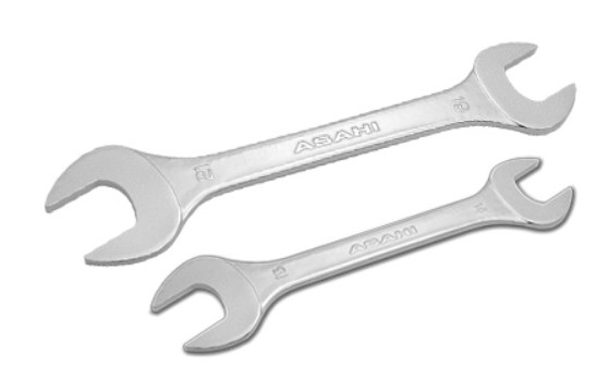 ASAHI TOOLS Double Open End Ultra Thin Spanner 8-pc Set SNT0550 Hot Forged Japan