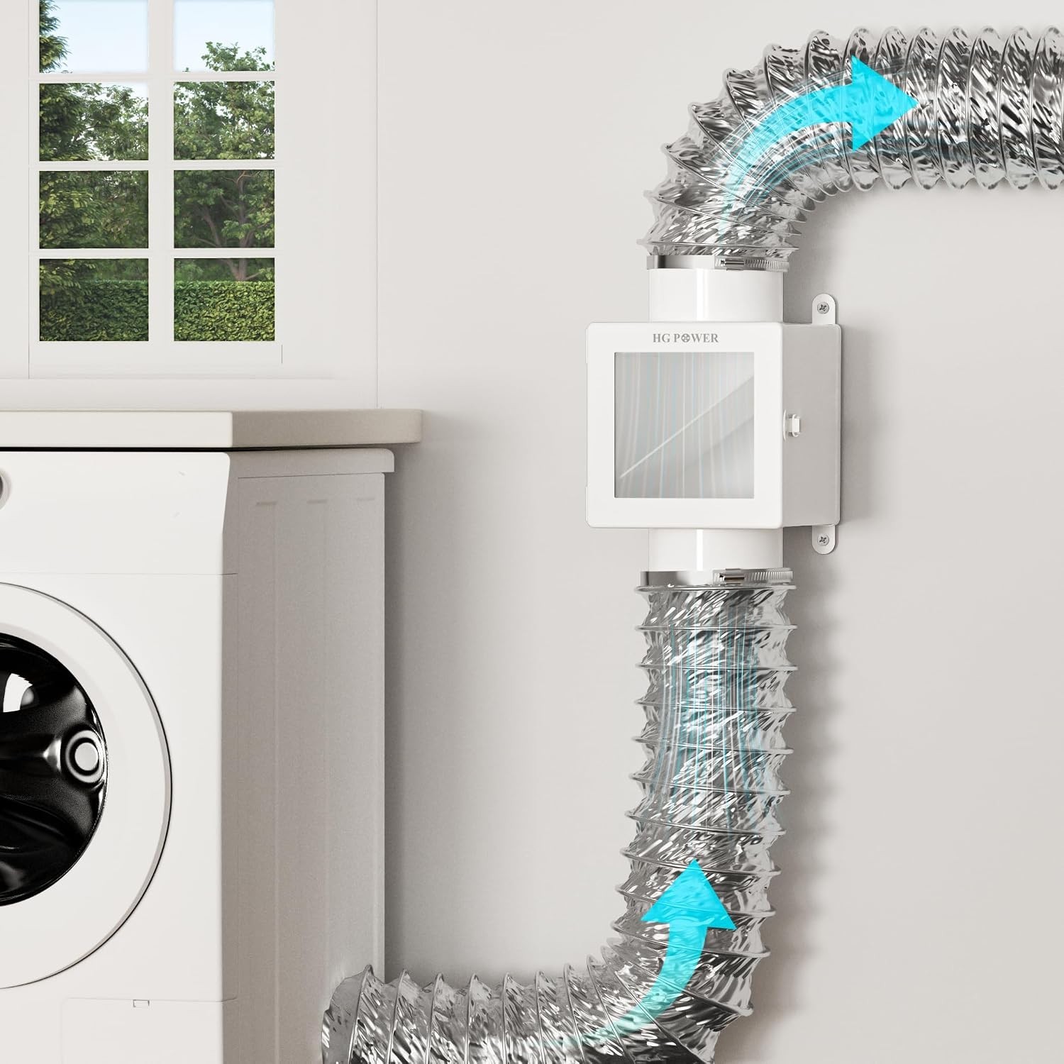 Inline Dryer Lint Trap Box with 4″ Vent Hose