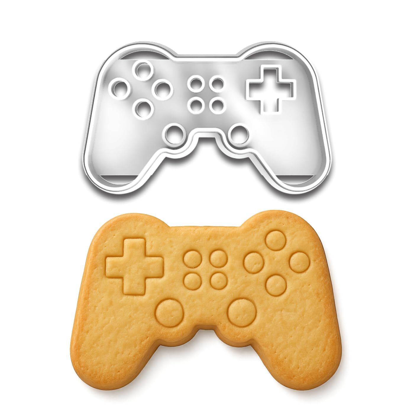 Game Controller Cookie Cutter – Style 2, 4.25×2.45 Inches