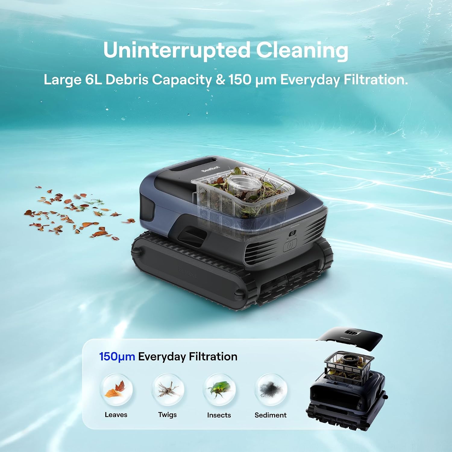 Pool Cleaner with Camera WYBOT C2 Vision Cordless Floor Wall Waterline Turbo AI