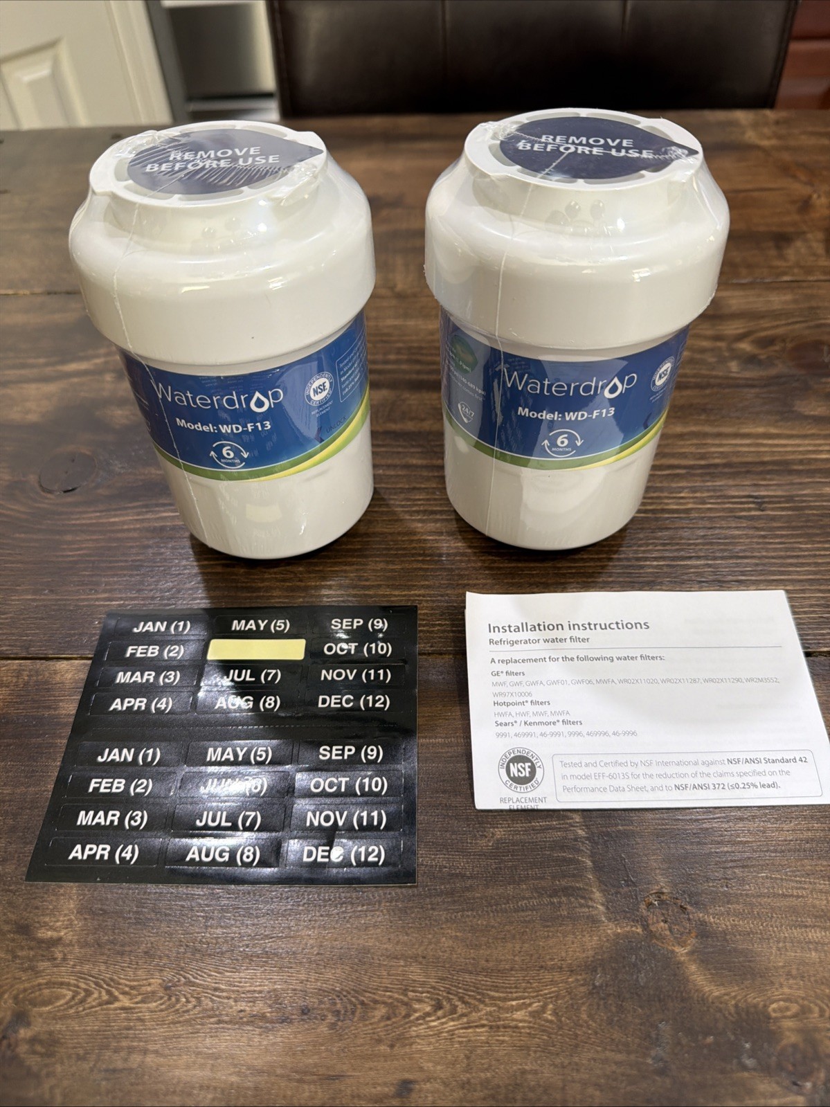 2-Pack Waterdrop WD-F13 WATER FILTER NEW FACTORY SEALED WD-F13