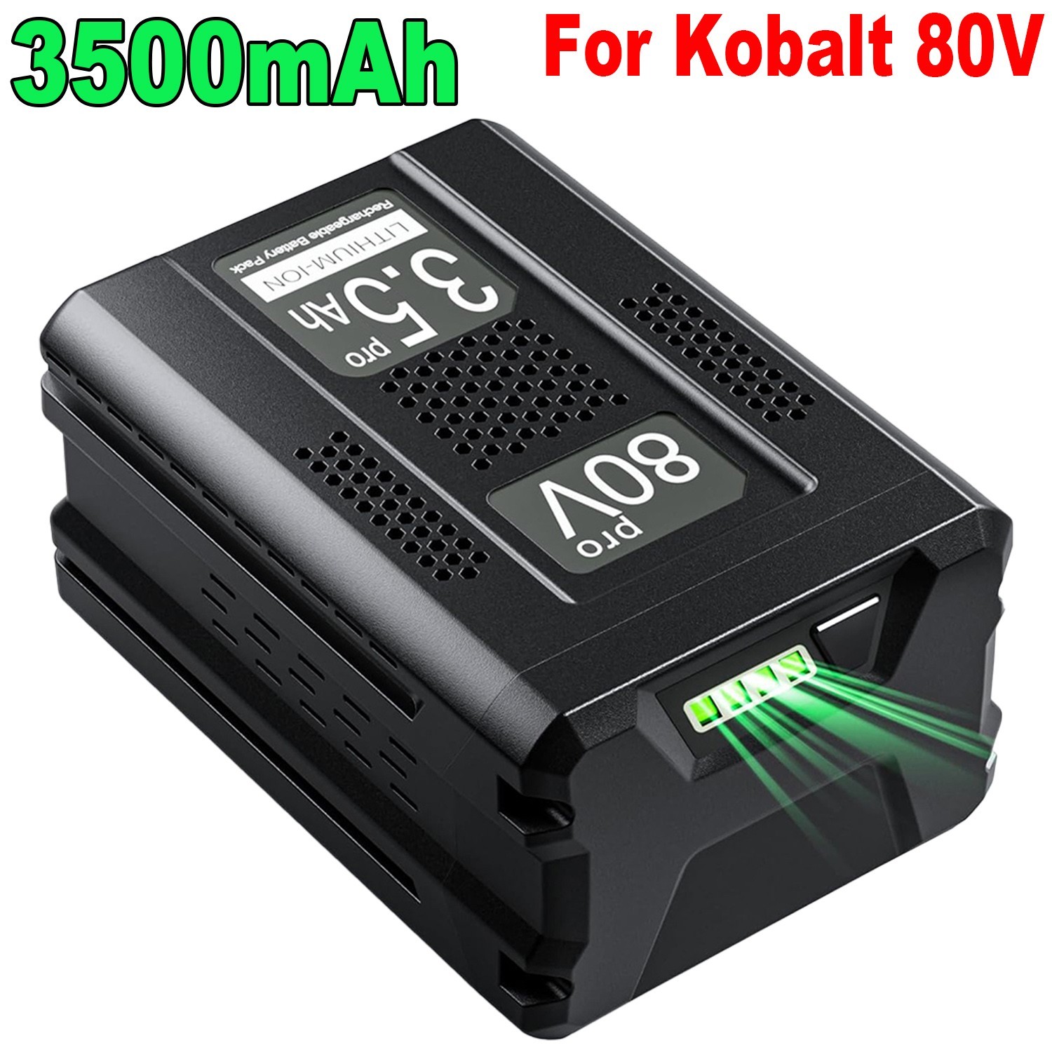 3.5Ah Battery Lithium Replacement for Kobalt 80V Battery Max KB2580-06 KB3080-06