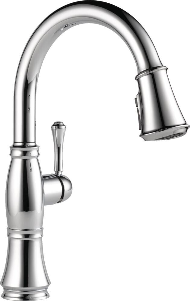 Delta Cassidy Pull-Down Kitchen Faucet Lumicoat Chrome-Certified Refurbished