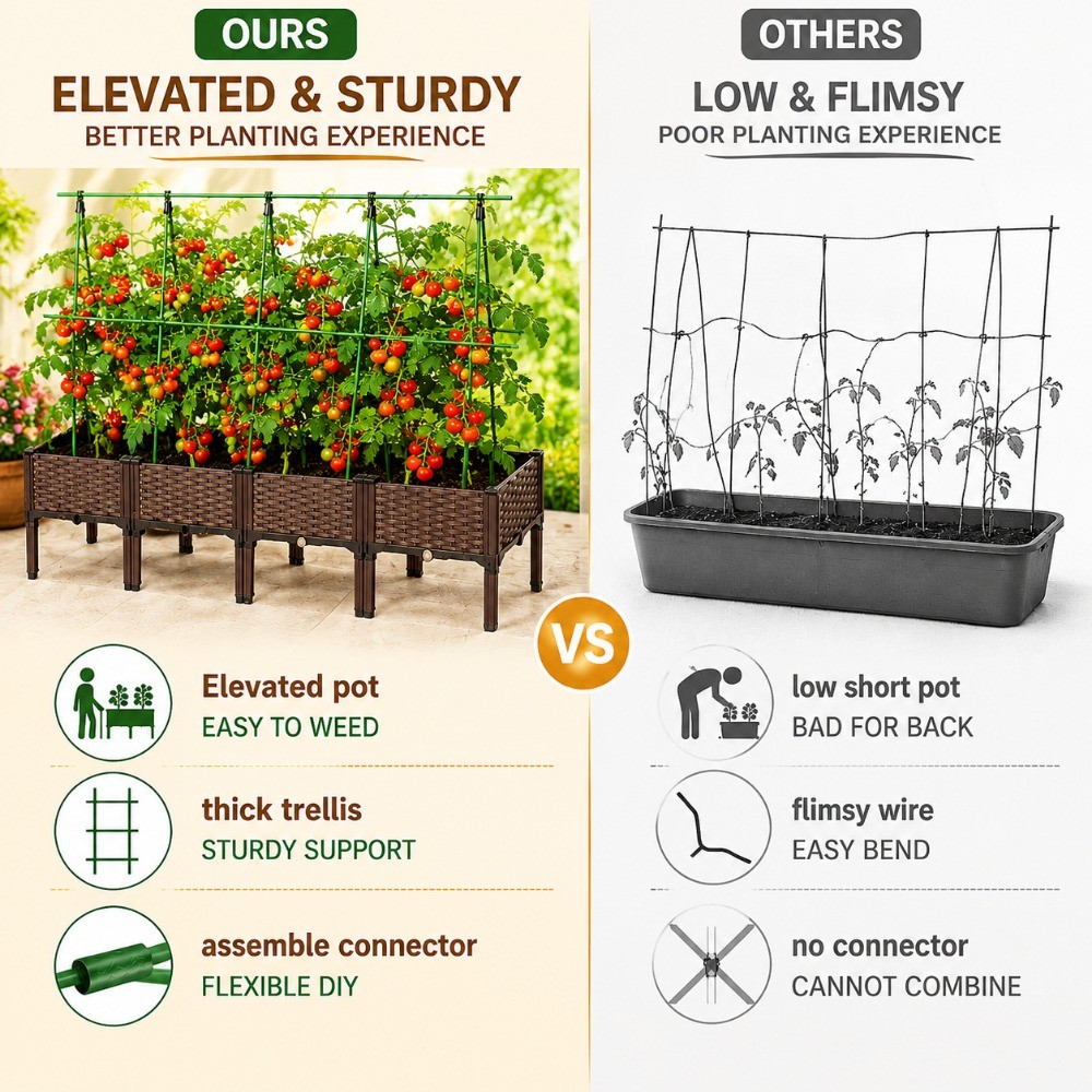 Legged elevated flower bed