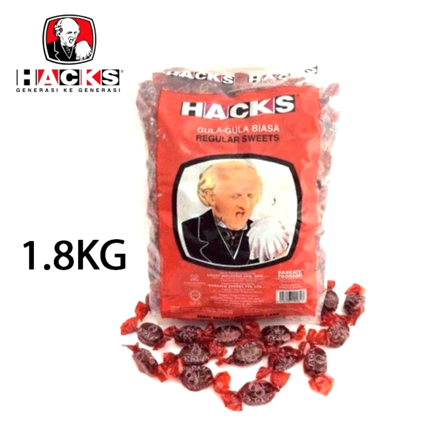 HACKS Cough Drops 1.8kg Bulk Menthol Sweets – Choose Your Flavor – Fast Shipping