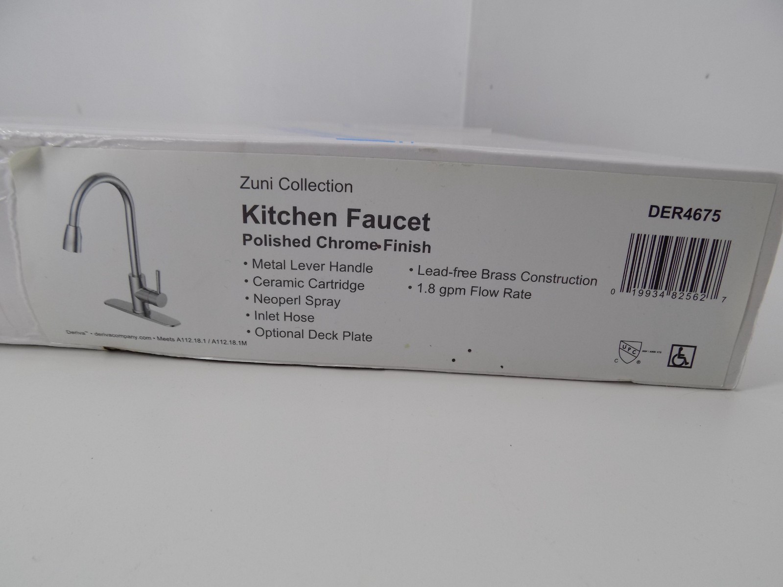 Zuni Deriva Single-Handle Pull-Down Chrome Kitchen Faucet, Open-Box-Unused