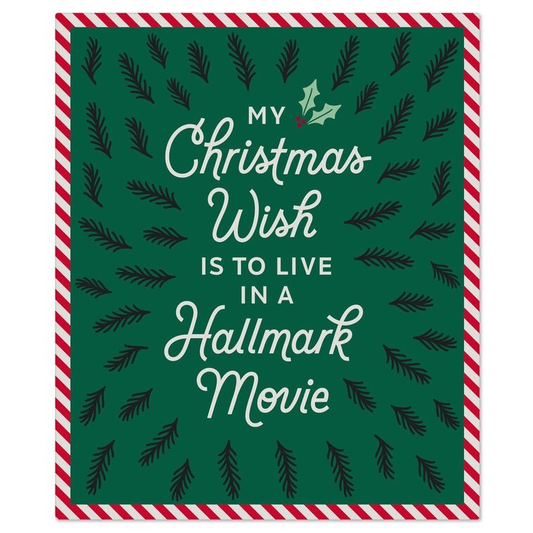 Hallmark Channel My Christmas Wish Throw Blanket 50×60