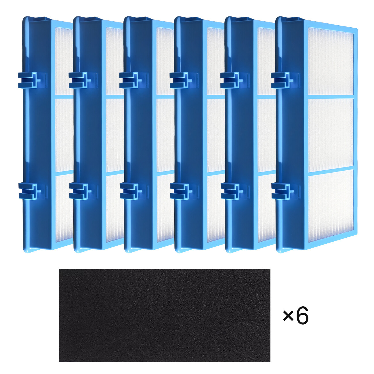 6 Pack HEPA Filters Carbon Booster Sheet HAPF30AT For Holmes AER1 Air Purifiers