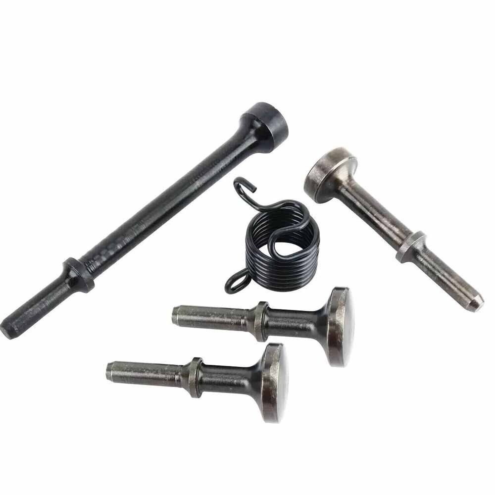 5PCS Smoothing Pneumatic Air Hammer Bits Air Chisel Bits Tool Set w/Spring New