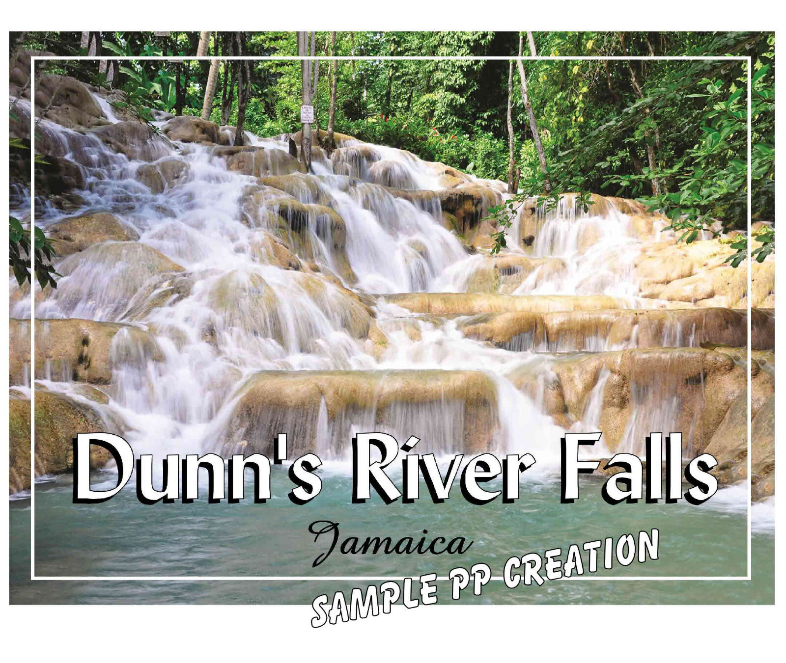 DUNN’S RIVER FALLS JAMAICA photo fridge MAGNET 4 X 3 inches TRAVEL
