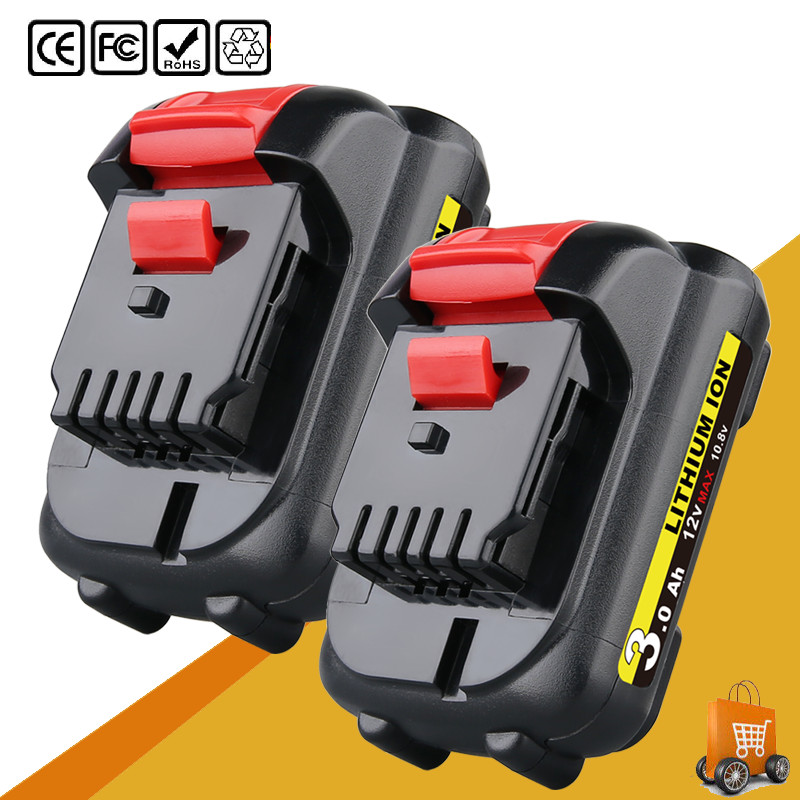 2Pack 12v 12Volt Max 3.0Ah Lithium-ion Battery For Dewalt DCB127-2 DCB120 DCB121