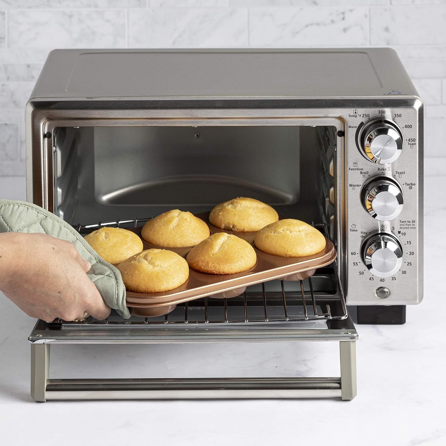 Non-Stick Bakeware Set 4-Piece Carbon Steel Copper Small Oven Safe Easy Clean
