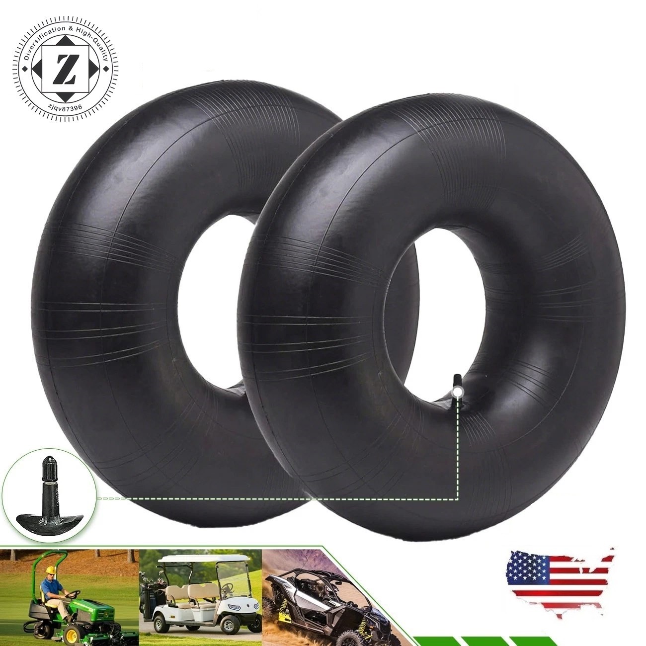 2 Inner Tubes 20X10.0-8 20×10.00-8 20×10-8 20x10x8 20/10-8 TR13 ATV Snow Blower