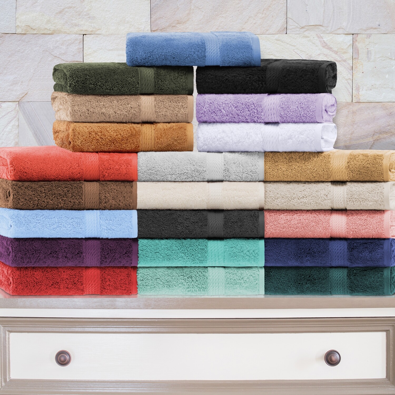 8 Piece Soft Super Absorbent Face Cloth Hand Towels Bathroom Bath Towel Set