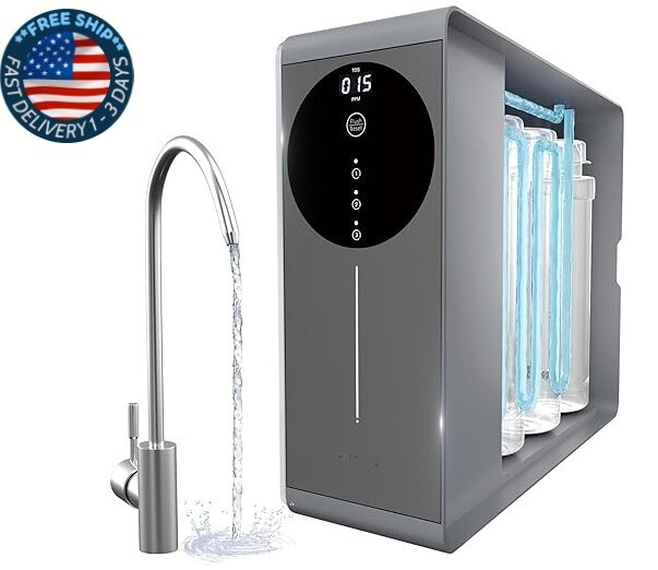 Sistema de ósmosis inversa sin tanque de 8 etapas con certificación NSF